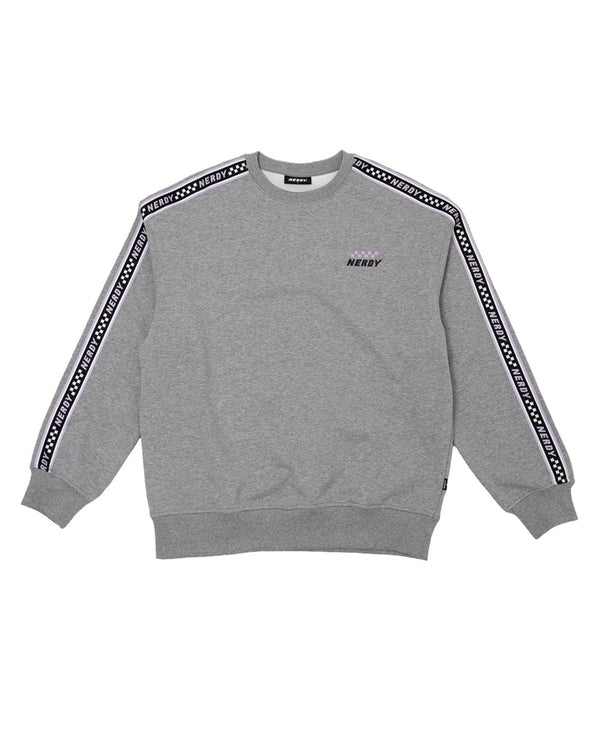 Big icon checker sweat shirt メランジグレー