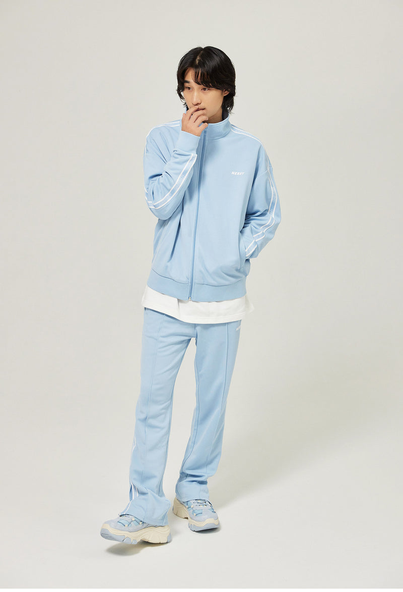 (21FW) ロゴ テープ トラック パンツ スカイブルー / Logo Tape Track Pants Sky Blue - whoisnerdy jp