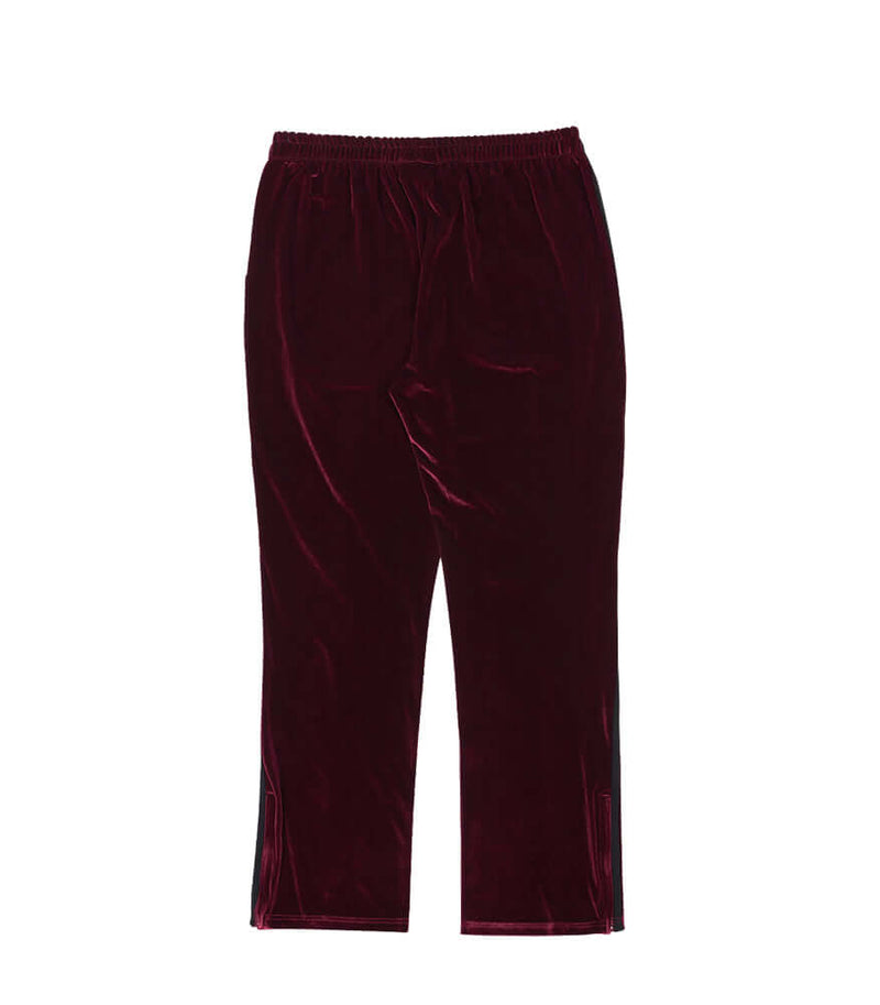 (21FW) ベルベットトラック パンツ バーガンディー / Velvet Track Pants Burgundy - whoisnerdy jp