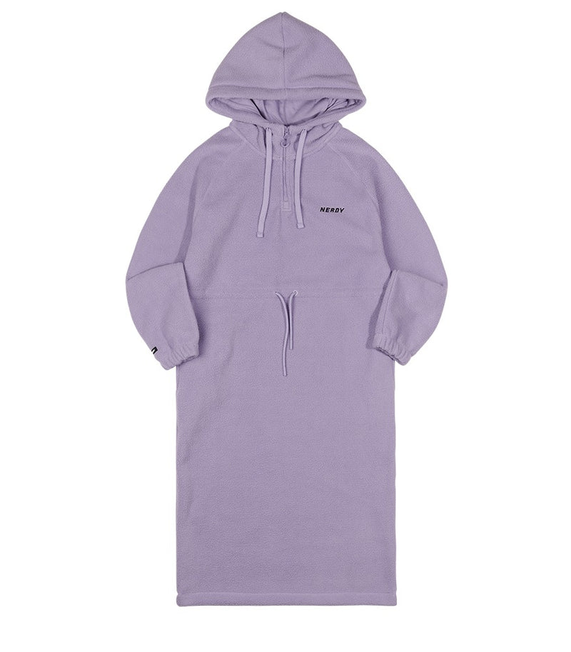 フリース フーデッド ドレス ライトパープル / Fleece Hooded Dress Light Purple - whoisnerdy jp