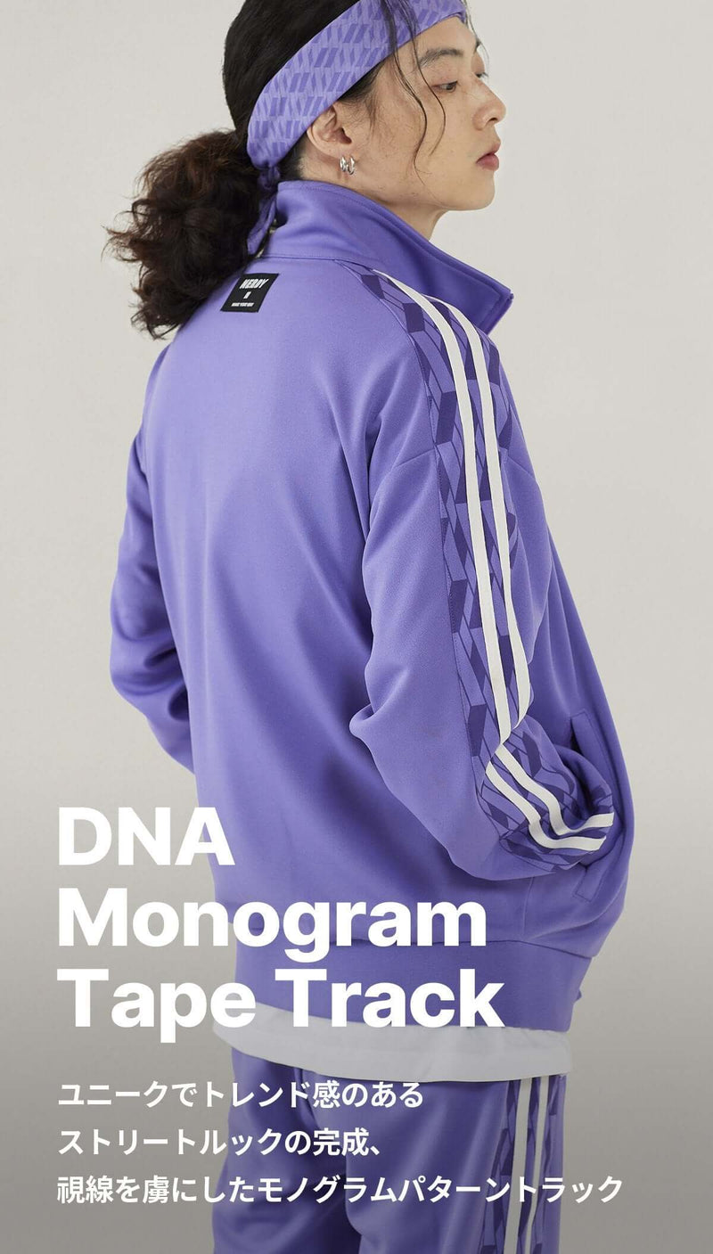 (21FW) DNA モノグラム テープ トラック トップ ブラック / DNA Monogram Tape Track Top Black - whoisnerdy jp