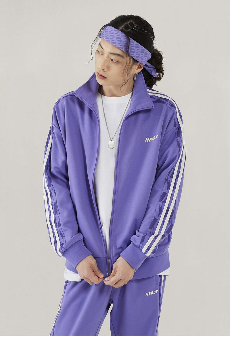 (21FW) DNA モノグラム テープ トラック トップ パープル / DNA Monogram Tape Track Top Purple - whoisnerdy jp