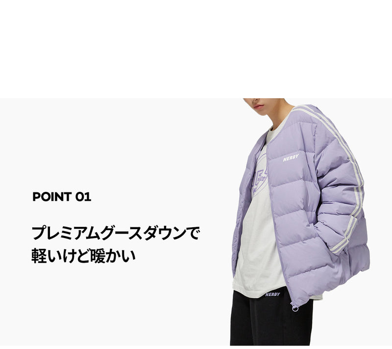 NY ライト ダウン ジャケットライトパープル / NY Light Down Jacket Light Purple - whoisnerdy jp