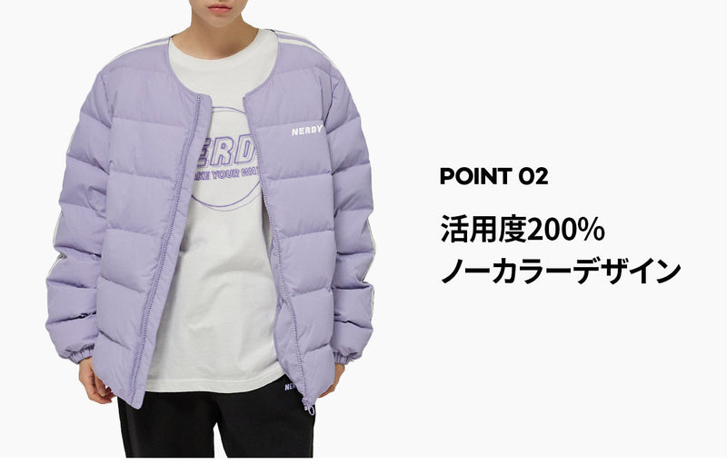 NY ライト ダウン ジャケットライトパープル / NY Light Down Jacket Light Purple - whoisnerdy jp