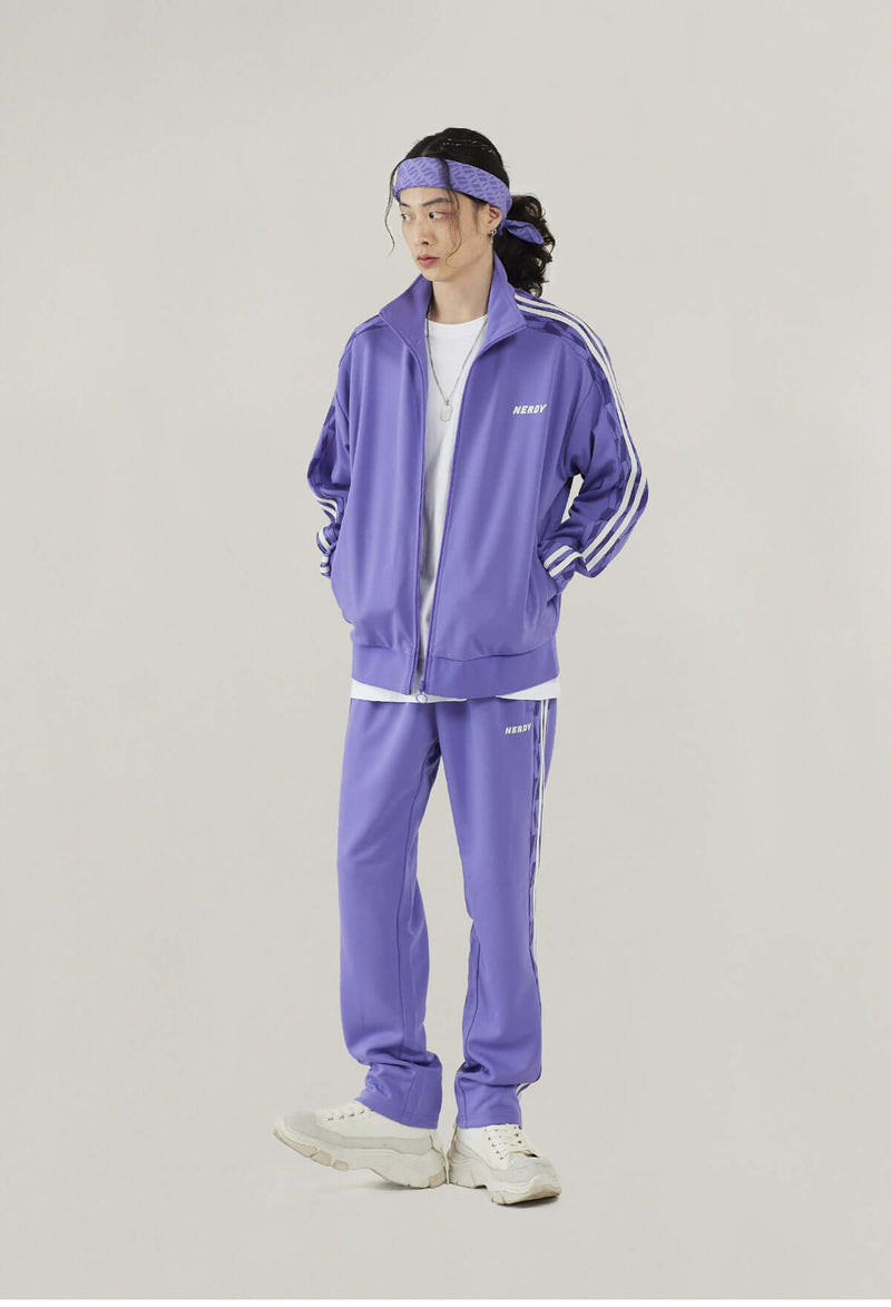 (21FW) DNA モノグラム テープ トラック パンツ パープル / DNA Monogram Tape Track Pants Purple - whoisnerdy jp