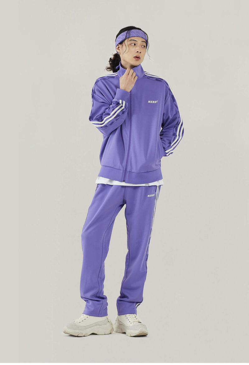 (21FW) DNA モノグラム テープ トラック パンツ パープル / DNA Monogram Tape Track Pants Purple - whoisnerdy jp