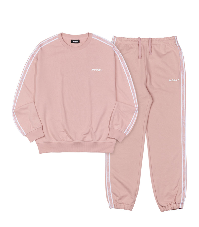 ロゴテープ スウェットパンツ ピンク / Logo Tape Sweatpants Pink - whoisnerdy jp